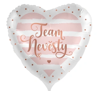 Fóliový balónek Team Nevěsty - Rose Gold CZ - 43cm