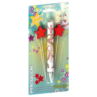 Dortová fontána se svíčkami - hvězdičky