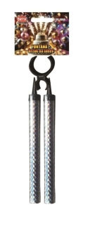 Dortové fontány stříbrné s držákem na láhev 2 ks