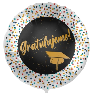 Fóliový balónek Gratulujeme k ukončení studia CZ - 43cm