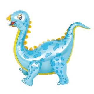 4D Foliový balonek Stegosaurus modrý - 92 x 58 cm