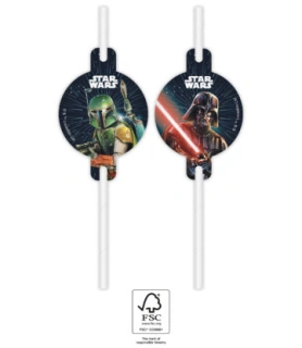 EKO papírová brčka - STAR WARS - Galaxie 4ks