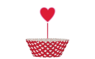 Napichovátka s košíčky srdíčka 24 ks