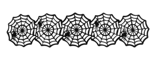 Filcový běhoun Halloween pavučina 228 x 76 cm