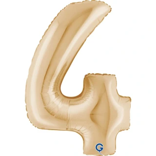 Foliová číslice 4 White Gold 102 cm