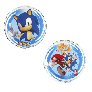 Fóliový balónek Ježek Sonic kulatý 45 cm