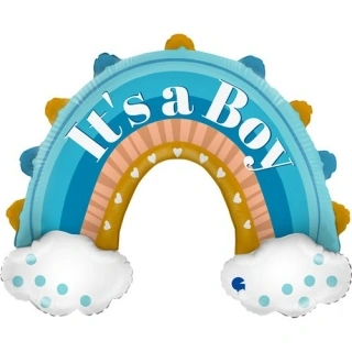 Fóliový balónek Duha modrá - It´s a boy 79cm