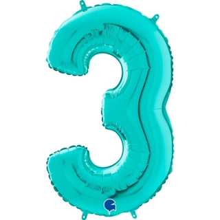 Číslice 3 modrá TIFFANY (66cm,26")