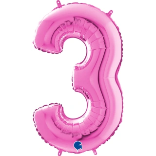 Číslice 3 fuchsia (66cm,26")