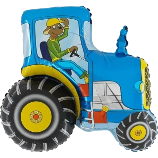 Fóliový balónek Traktor modrý 76cm