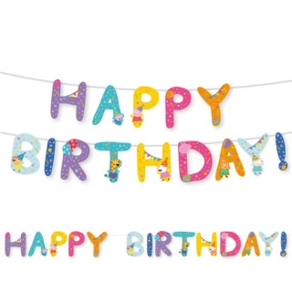 Narozeninový banner Prasátko Peppa party - Happy Birthday 320cm