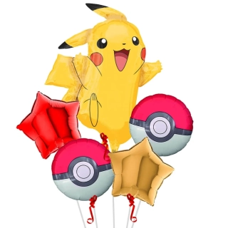 Sada fóliových balonků Pokémon Pikachu 5ks