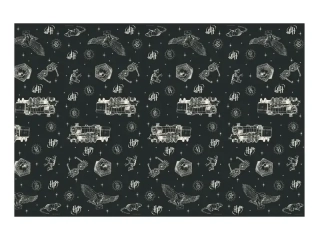 Papírový ubrus Harry Potter černý 120 × 180 cm