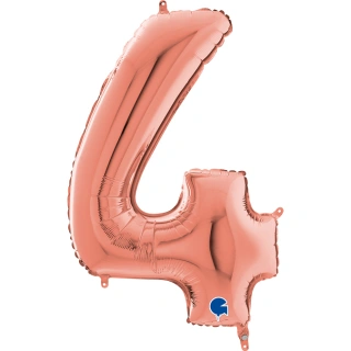 Číslice 4 rose gold (66cm,26")