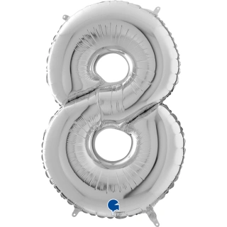 Číslice 8 stříbrná (66cm,26")
