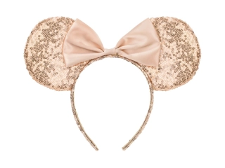 Čelenka Myška Minnie s mašlí - rosegold