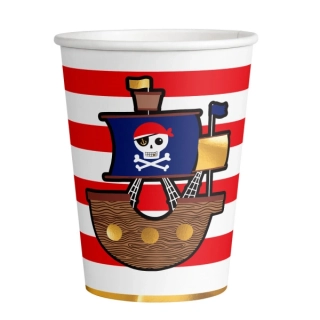 Papírové kelímky Pirates 8 ks