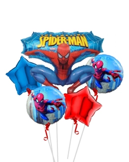 Sada fóliových balonků Spiderman - 5 ks 