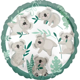 Fóliový balónek kulatý - Koala 43 cm