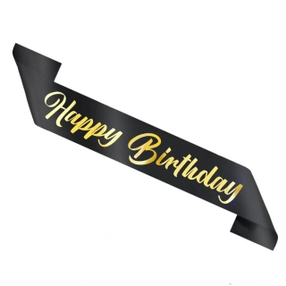 Šerpa Happy Birthday černá