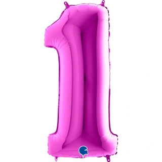 Foliová číslice - fialová 1 - 102 cm