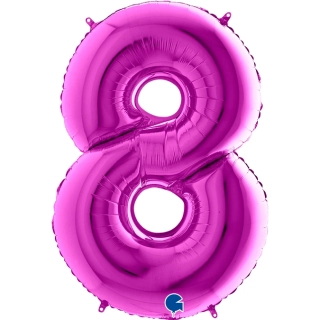 Foliová číslice - fialová 8 - 102 cm
