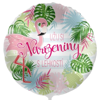 Fóliový balónek Užij si narozeniny s lehkostí CZ 43cm