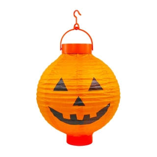 Závěsný lampion dýně oranžový - svítící