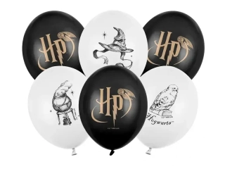 Latexové balónky Harry Potter černé a bílé 6 ks