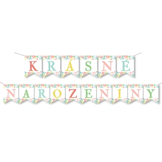 Papírový baner Krásné narozeniny 