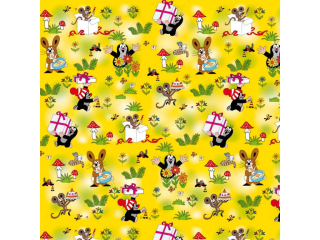 Balící papír Krteček žlutý