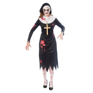 Zombie kostým jeptiška - dámský