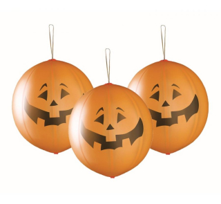 Latexové balonky Halloween dýně 3 ks – 45 cm