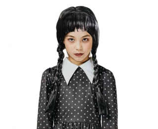 Paruka - černé copy - Wednesday Addams