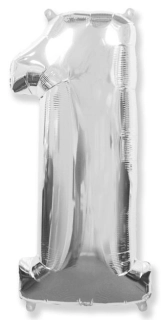 Číslice 1 stříbrná - 82cm