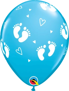 Latexové balónky Dětské nožičky - modrý