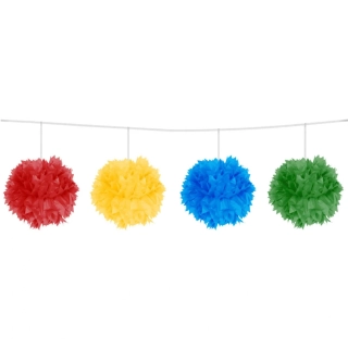 Girlanda Pom Pom barevná 3 m
