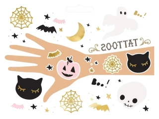 Dočasné tetování Halloween - Boo 12 ks