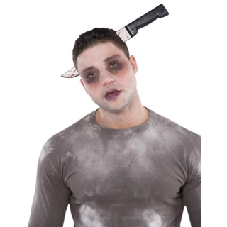 Halloweenská čelenka - nůž v hlavě