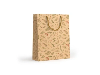 Dárková taška kraft střední Luční květiny