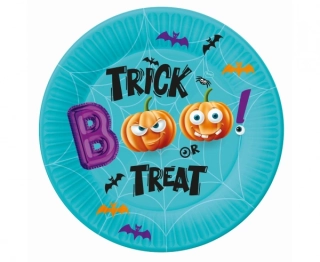 Papírové talířky Trick or Treat 18 cm - 6 ks