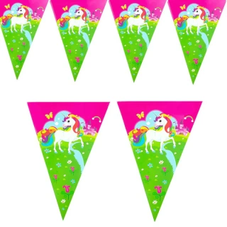 Vlaječková girlanda Jednorožec 2 m