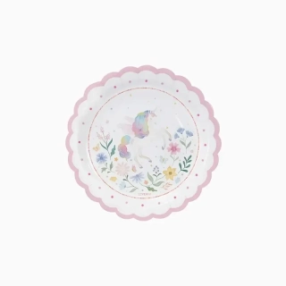 Papírové talířky Magický Jednorožec 18 cm - 6 ks