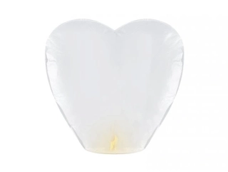 Lampion štěstí "bílé srdce"
