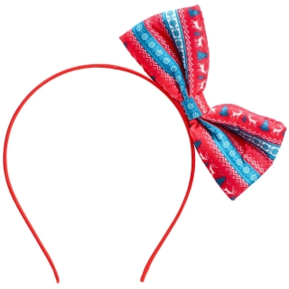 Vánoční čelenka s mašlí