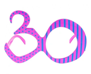 Narozeninové brýle "30" růžové