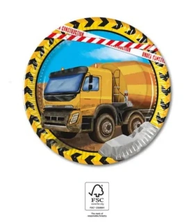 Papírové talíře - Staveniště 20cm