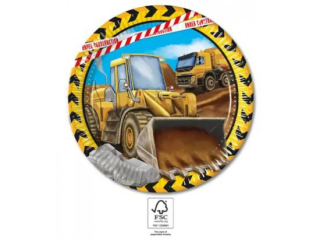 Papírové talíře - Staveniště 23cm