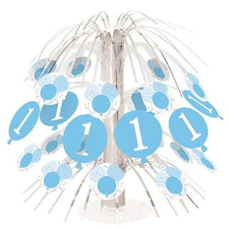 Kaskáda na stůl 1. narozeniny - modrá