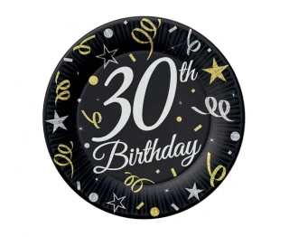 Papírové talíře 30. narozeniny 